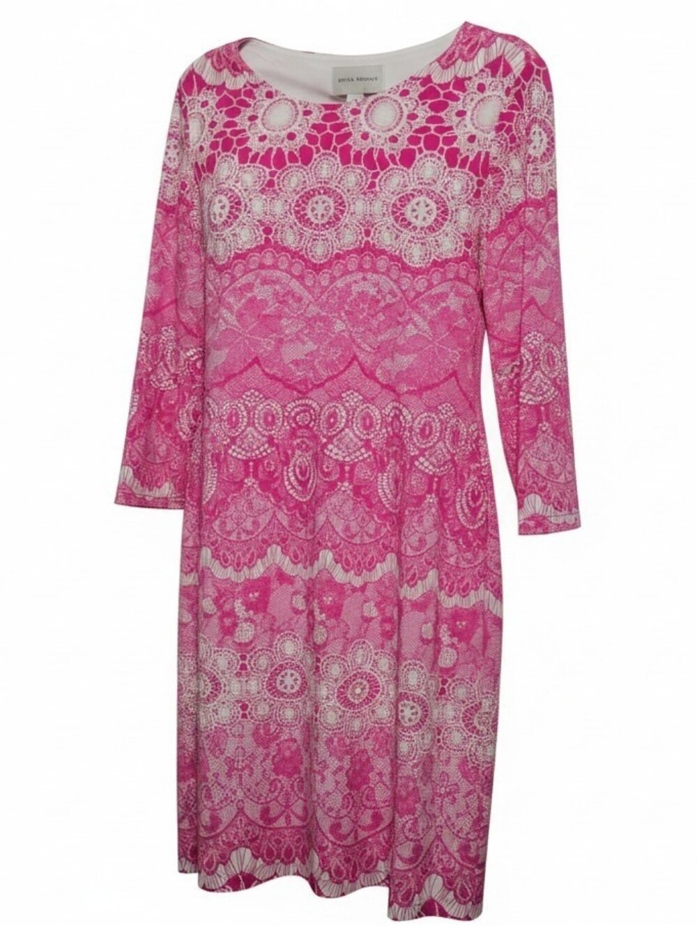 Donna Morgan Pink Lace-Pattern Shift Dress